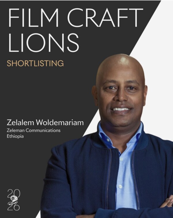 Zelalem Woldemariam, Film Craft Lions Shortlisting Jury, 2026 Cannes Lions